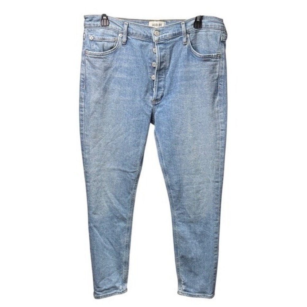 Agolde Jamie High Rise Classic Light Wash Button Fly Jeans Size‎ 30